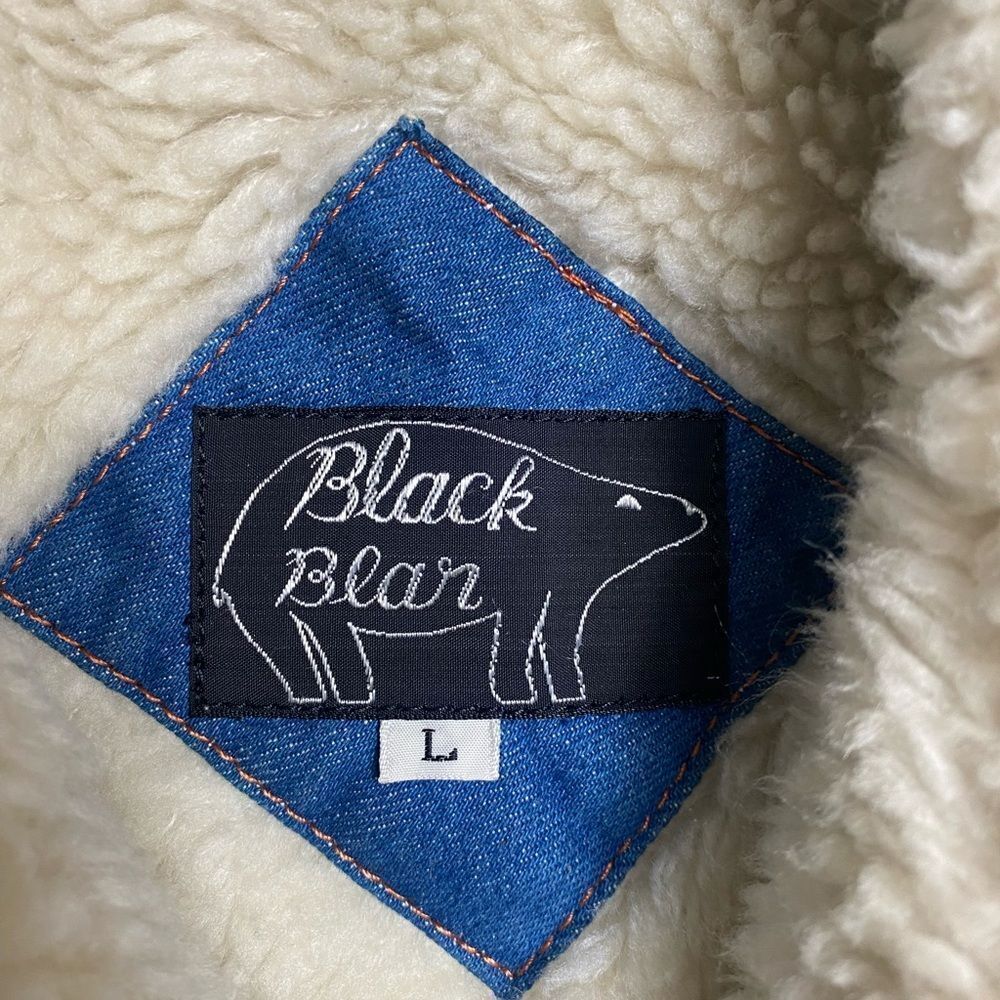 Black Bear Rancher jacket Faux Sherpa lined denim warm - Picture 4 of 11